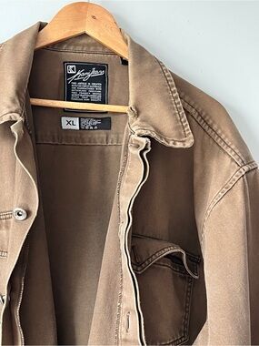 Karl Kani Tan Military Field Jacket | Size XL | Streetwear | Shows Wear